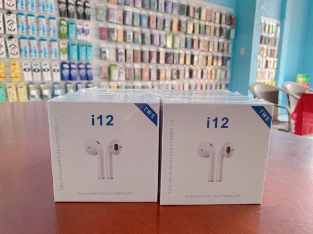 Tai nghe Bluetooth không dây Airpods I12 nguyên seal đủ dây sạc, bản quốc tế