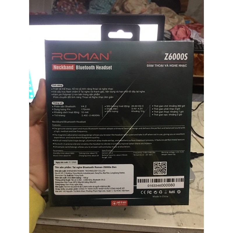 Tai nghe Bluetooth Roman z6000s