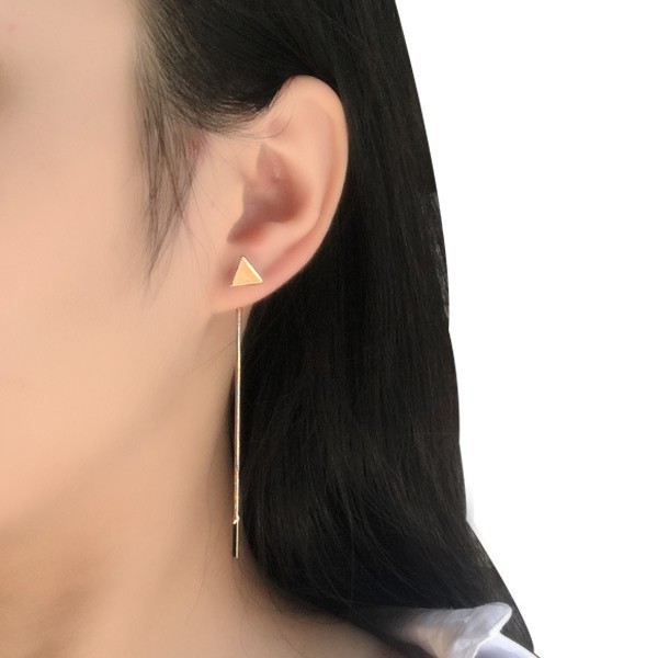 Khuyên tai dáng dài mặt hình tam giác đáng yêu thời trang cho nữ