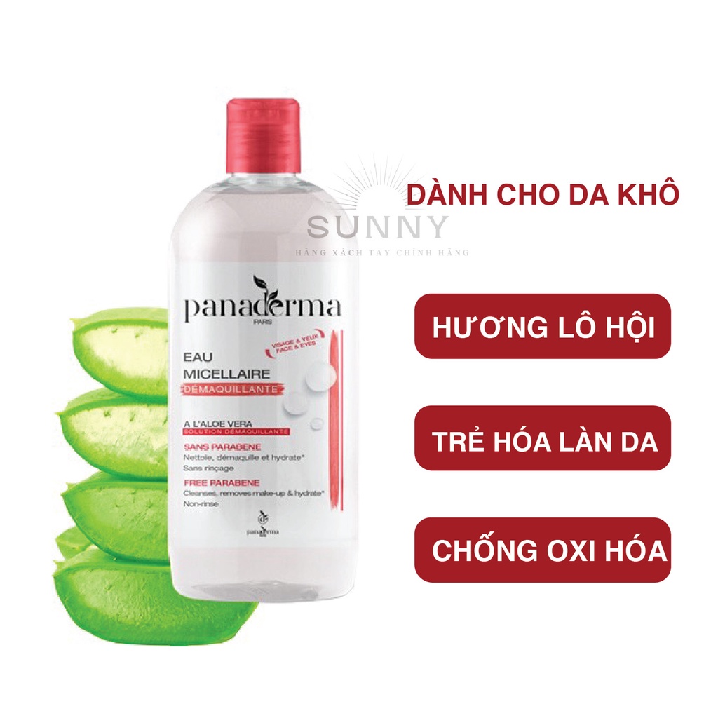 Nước tẩy trang Panaderma 500ml giúp làm sạch, giữ ẩm cho làn da