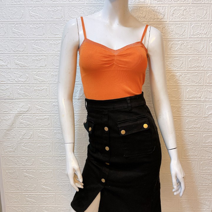 [FREESHIP] Áo 2 dây dáng body cổ v len min, cao cấp kết hợp áo vest ,áo khoác thu đông đều xinh | BigBuy360 - bigbuy360.vn