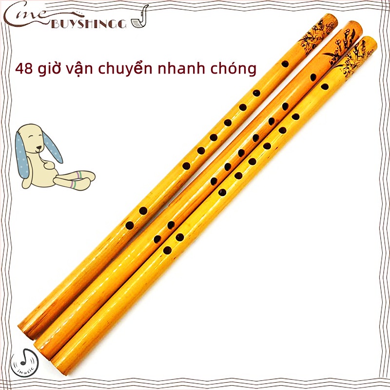 Sáo thổi dọc phong cách sáo trúc truyền thống 6 lỗ 44 cm phù hợp cho người mới học và người chơi nghiệp dư