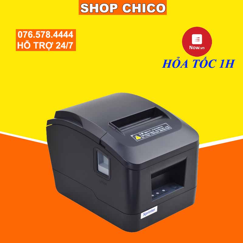 Máy in hóa đơn Xprinter XP-A160M cổng USB, khổ 80mm, 160mm/s tặng 3 cuộn giấy in hóa đơn Chico.vn