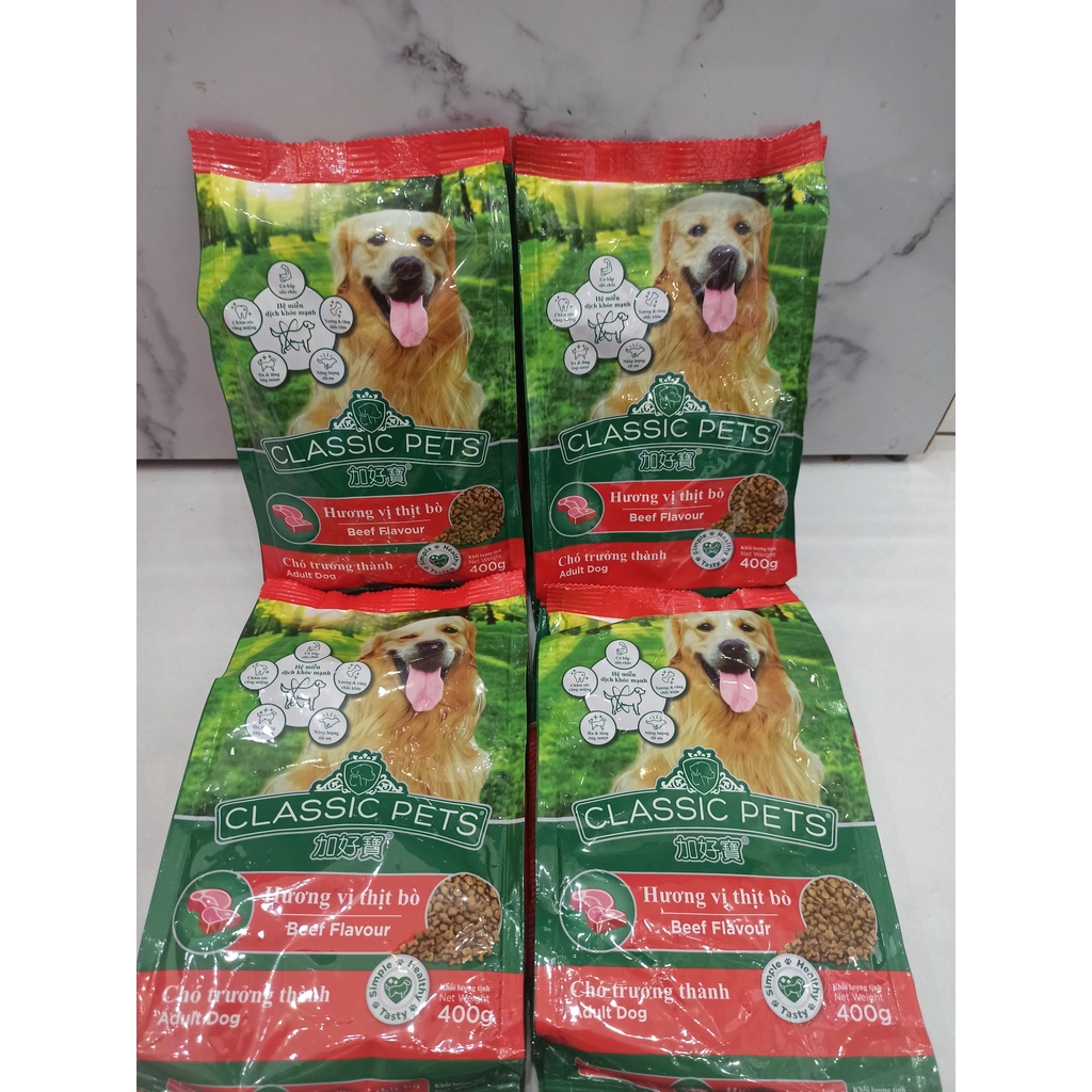 Thức ăn hạt Classic Pet cho Chó Con và Chó Trưởng Thành Gói 400G