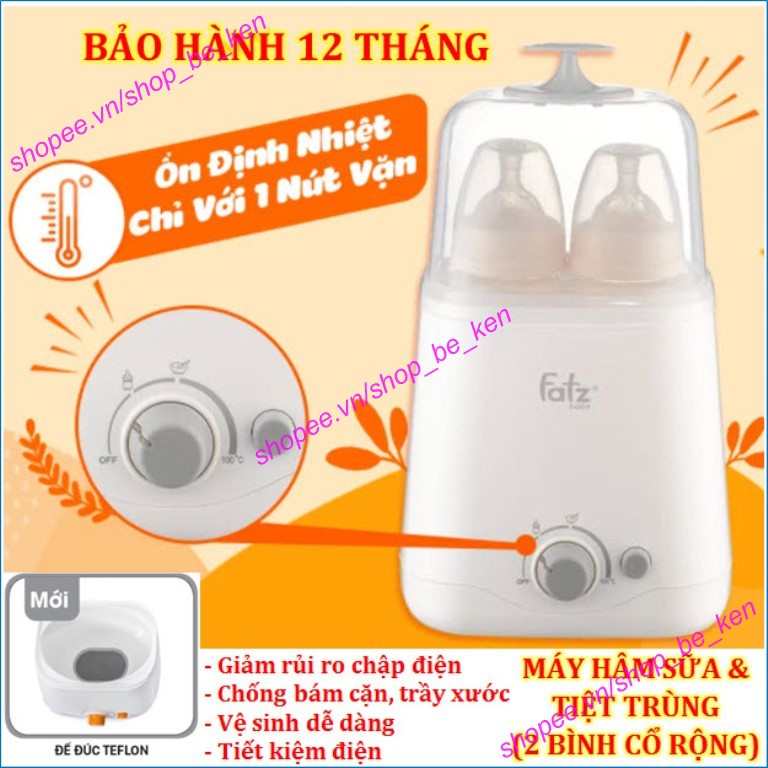 Máy hâm sữa và thức ăn 2 bình đa năng Fatzbaby FB3012SL - Fatz Duo 1