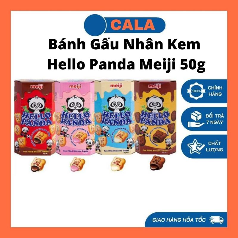 Bánh Gấu Nhân Kem Hello Panda Meiji