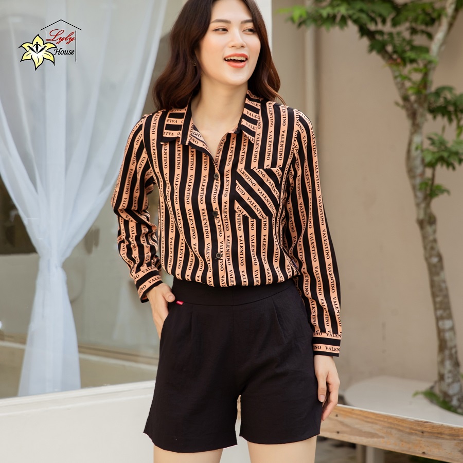 Áo sơ mi valetino nữ form rộng công sở cao cấp có size m - 4xl