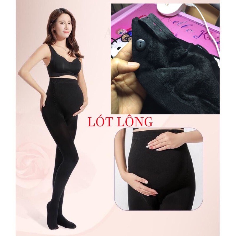 Quần tất bầu lót lông Quảng Châu siêu ấm