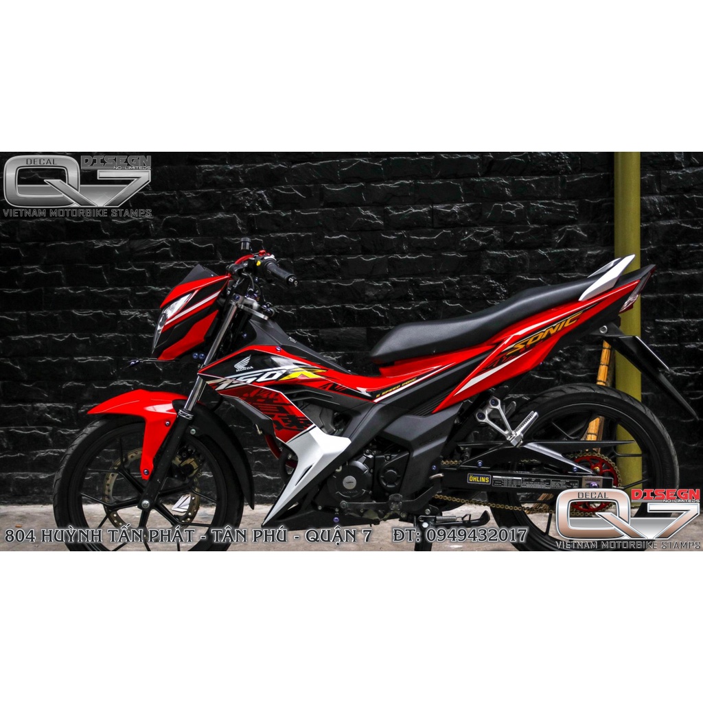 Tem rời sonic 150 trắng đỏ - decalq7