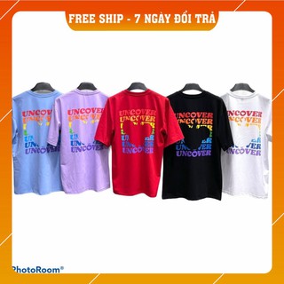 áo thun tay lỡ form rộng nam nữ uncover 7 màu full tag