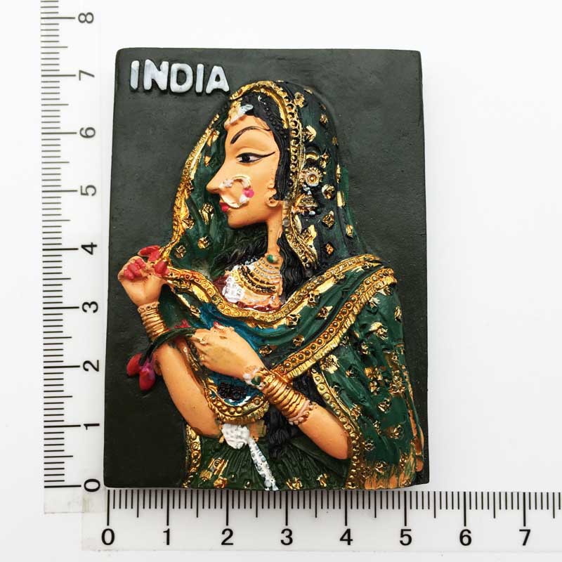 India Nam Châm Dán Tủ Lạnh Du Lịch Lưu Niệm Đồ Lưu Niệm delhi stupa taj mahal saree
