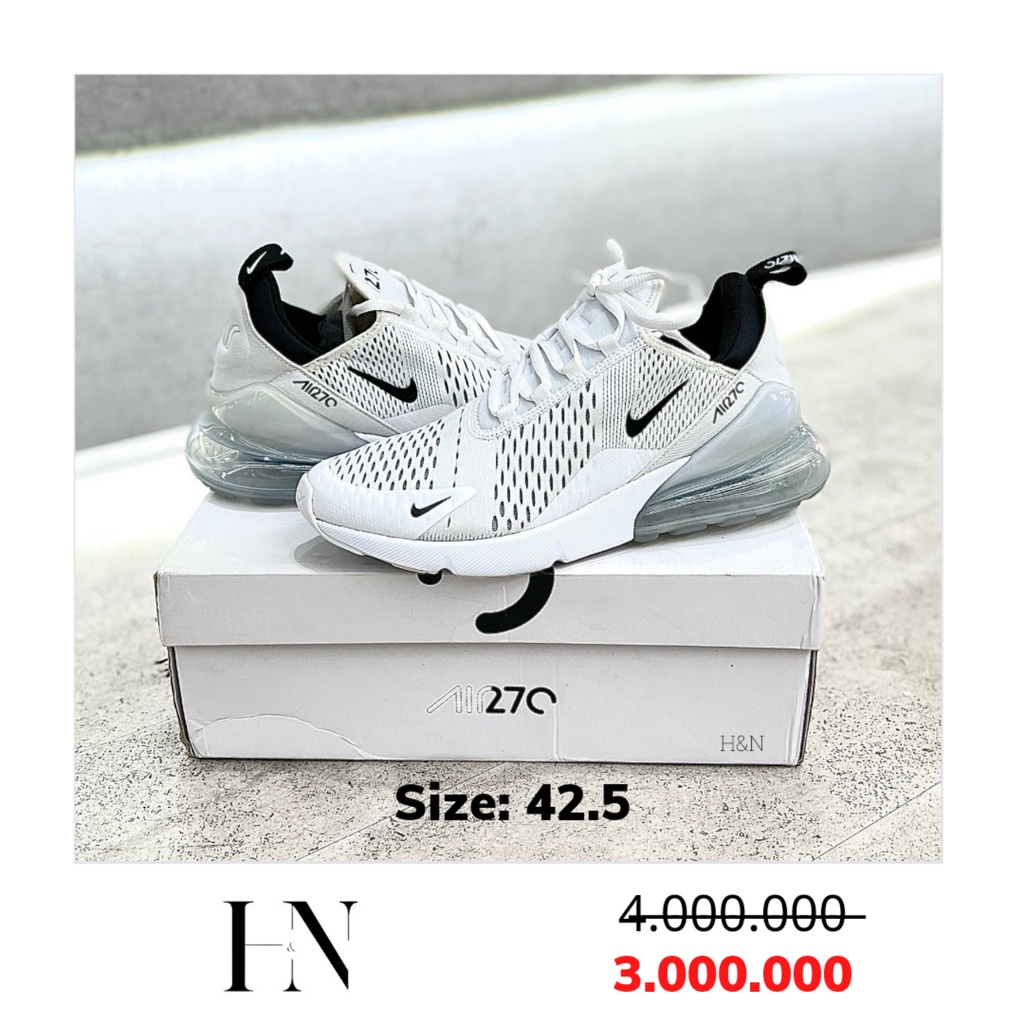 GIÀY NIKE AIR MAX 270 WHITE BLACK