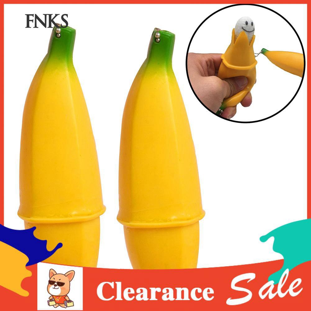 Gudetama squishy chuối bóp ra mặt cười