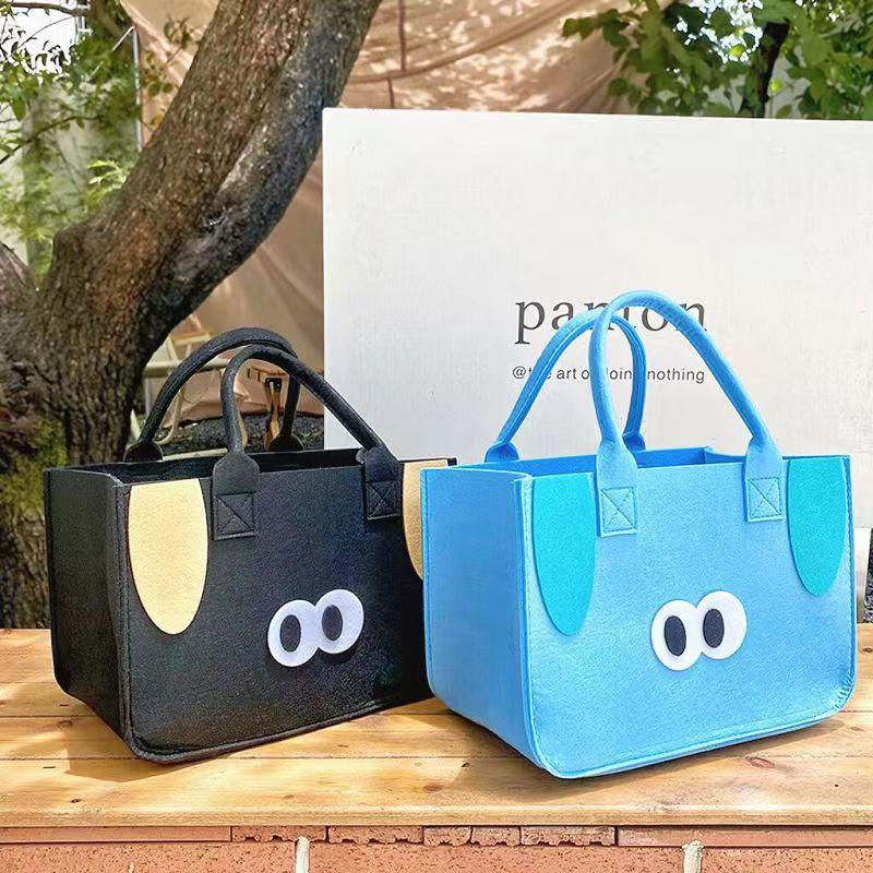 PVN49601 Túi Nỉ Sức Chứa Lớn Hình Đôi Mắt Dễ Thương Giá Rẻ