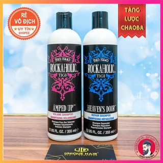 Combo dầu gội + xả TIGI Bed Head Rockaholic Heaven's Door Repair 355ml