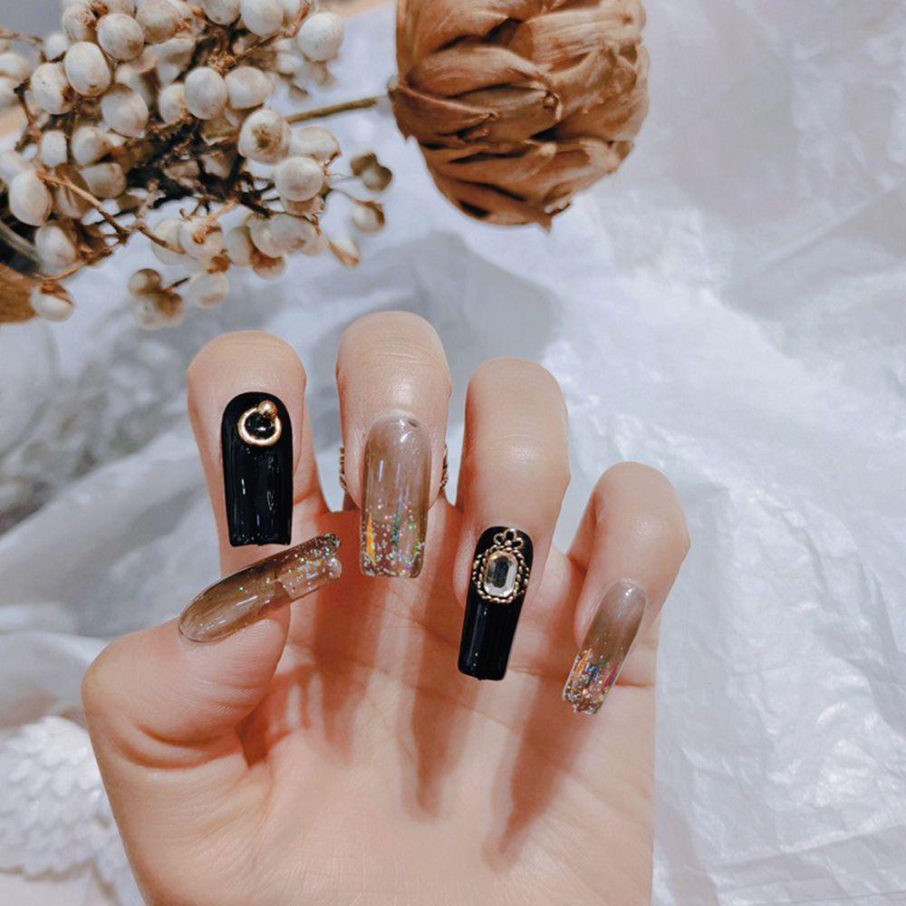 Bộ Móng Tay Giả Dài Đầu Vuông DIY