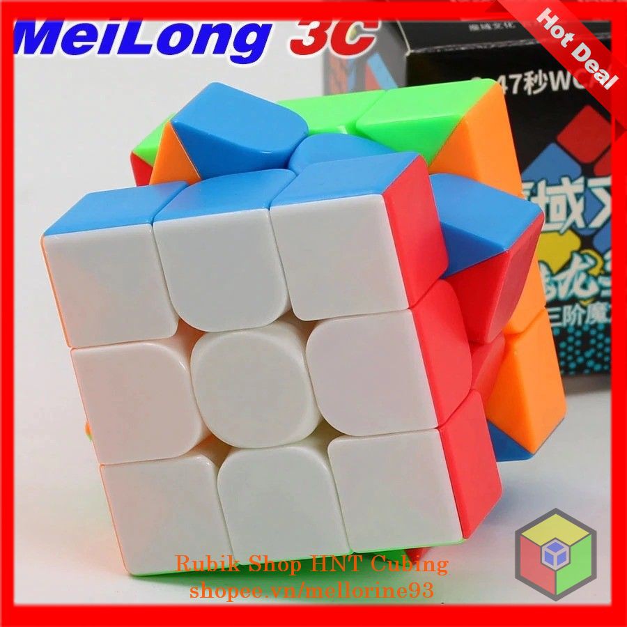 Rubik 3x3x3 MoYu MeiLong Stickerless không viền, tốc độ