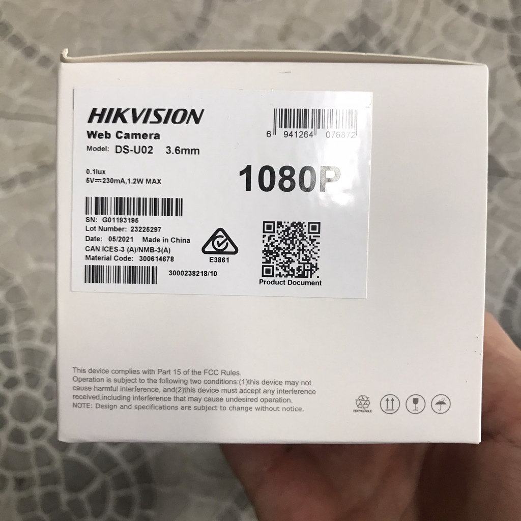  Webcam Hikvision DS-U02 2MP CMOS Full HD có Mic - Hàng chính hãng | BigBuy360 - bigbuy360.vn