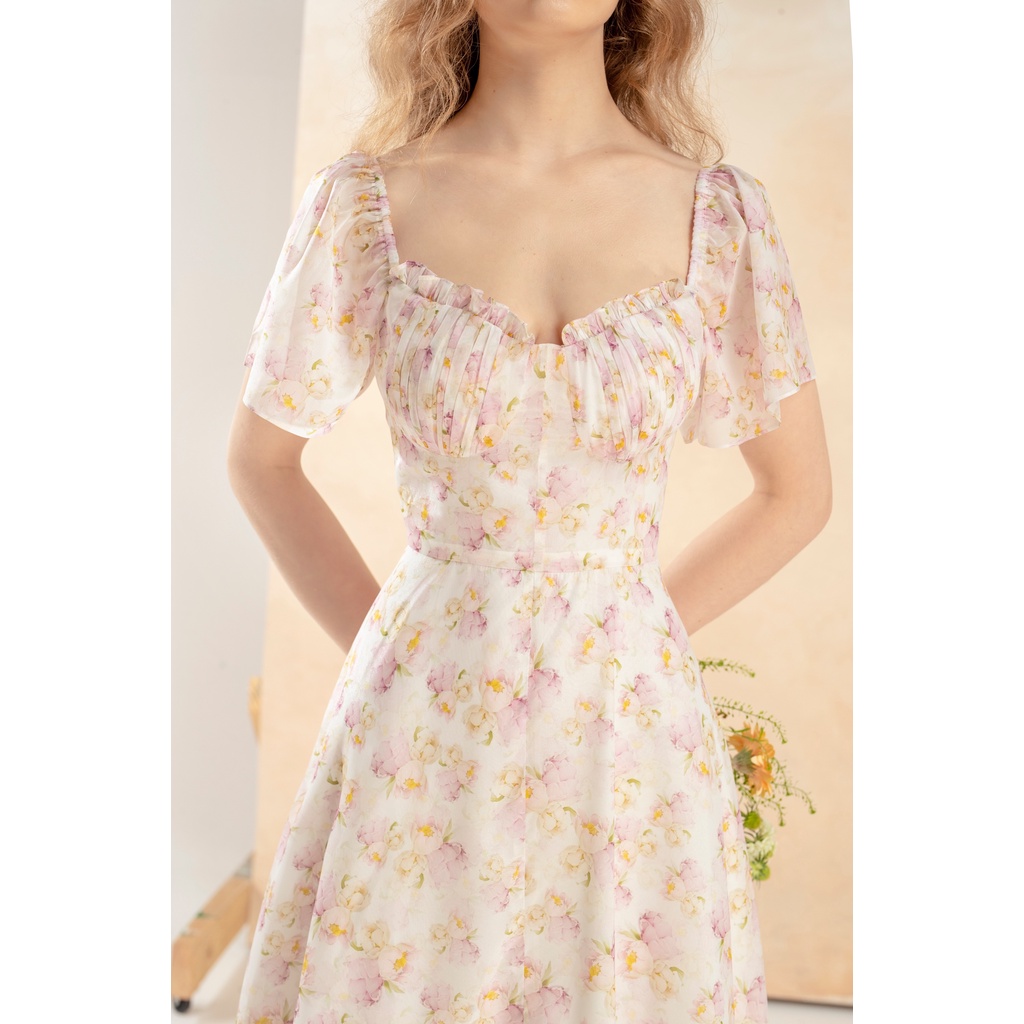 TIELA Đầm váy hoa nhún ngực - Juliet Dress