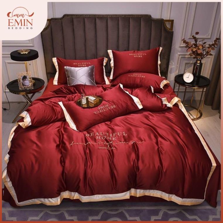 Bộ chăn ga gối phi lụa cao  DREAMS hàng nhập khẩu cao cấp EMIN Bedding