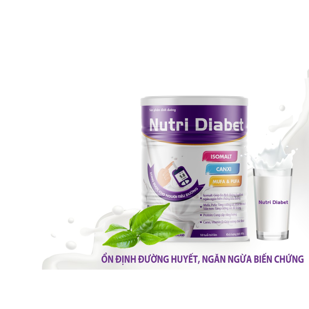 Sữa non Nutri Diabet - Sữa dinh dưỡng dành cho người tiểu đường - Sữa non New Zealand - Hộp 900g - Duy Nhất tại Việt Nam