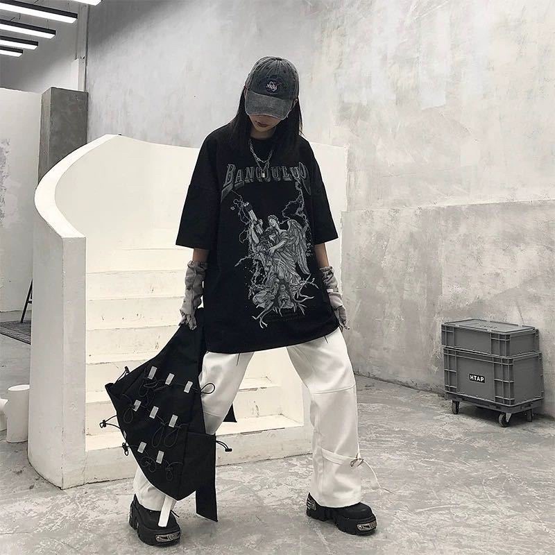 Áo Thun Tay Lỡ 100% Cotton Nam Nữ Unisex