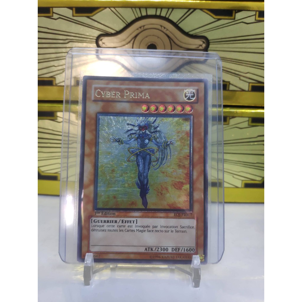 [ Dưa Hấu Yugioh ] Tiếng Pháp - Lá bài thẻ bài Cyber Prima - Ultimate Rare 1st Edition - Tặng bọc bài nhựa bảo quản