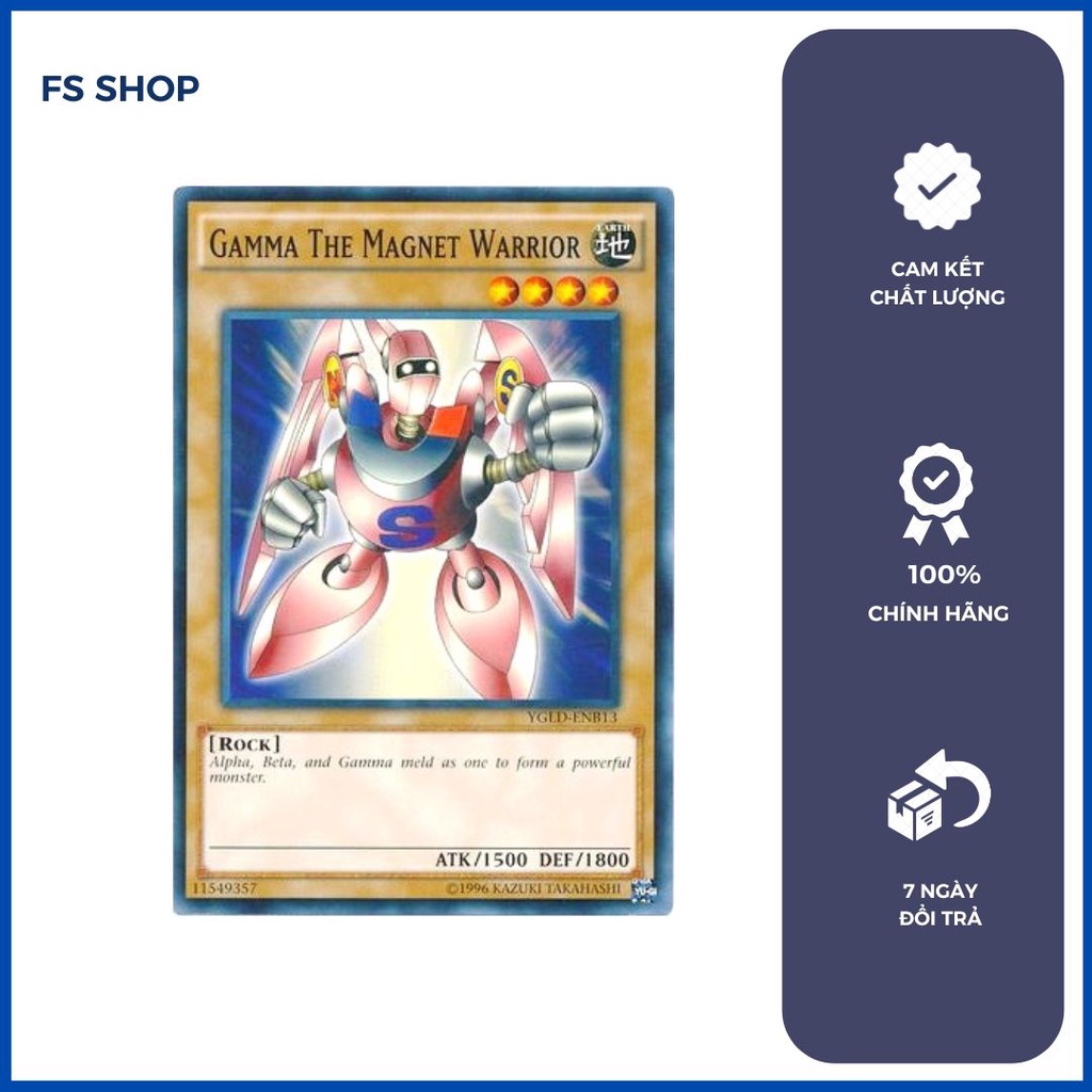 Thẻ Bài Yugioh Chính Hãng Set  Chiến Binh Nam Châm Magnet- Common