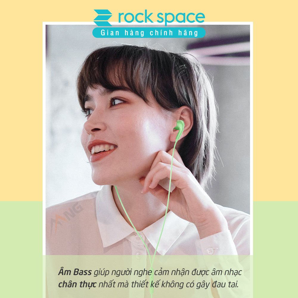 Tai nghe có dây nhét tai Rockspace ES07 chuẩn cắm 3.5mm có mic chơi game nghe nhạc hàng chính hãng – bảo hành 12 tháng