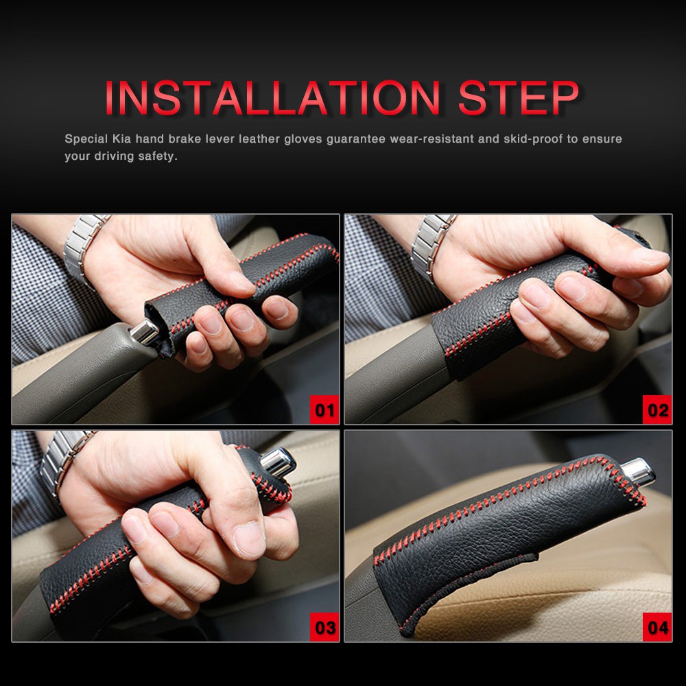 Vỏ Bọc Da Giả Cho Thắng Tay Và Phanh Xe Hơi Thông Dụng