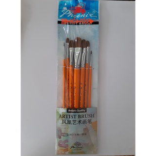 Bộ cọ đầu oval Phoenix 8802, 7 cây đầu oval, cọ lông sóc