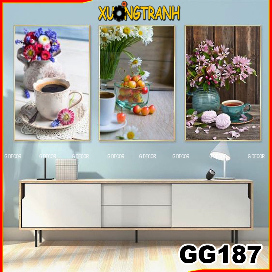 Tranh treo tường canvas 3 bức phong cách Bắc Âu 187, tranh decor trang trí phòng khách, phòng ngủ, phòng ăn,spa.