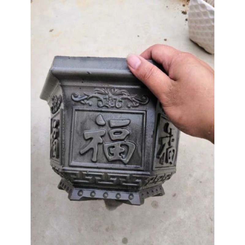 Khuôn đúc chậu lục giác ABS 20x17cm