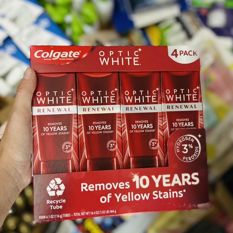 [BILL MỸ] KEM ĐÁNH RĂNG COLGATE OPTIC WHITE RENEWAL CỦA MỸ 116G