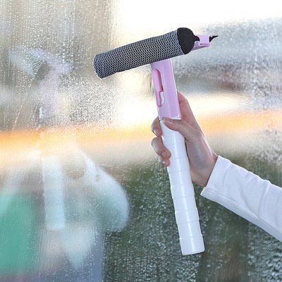 Cây Lau Kính Kèm Bình Xịt Có Gạt Nước Cây Lau Kính Cán Dài Cây Lau Kiếng Lau Kính Lau Sàn