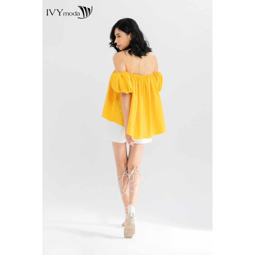 Áo sơ mi nữ trễ vai thiết kế IVY moda MS 16T0031