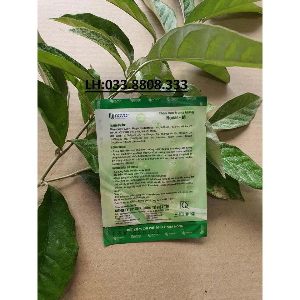 SET 5 GÓI PHÂN BÓN NOVAR MICRO GÓI 5G -  GIÚP ĐẬU TRÁI NHIỀU