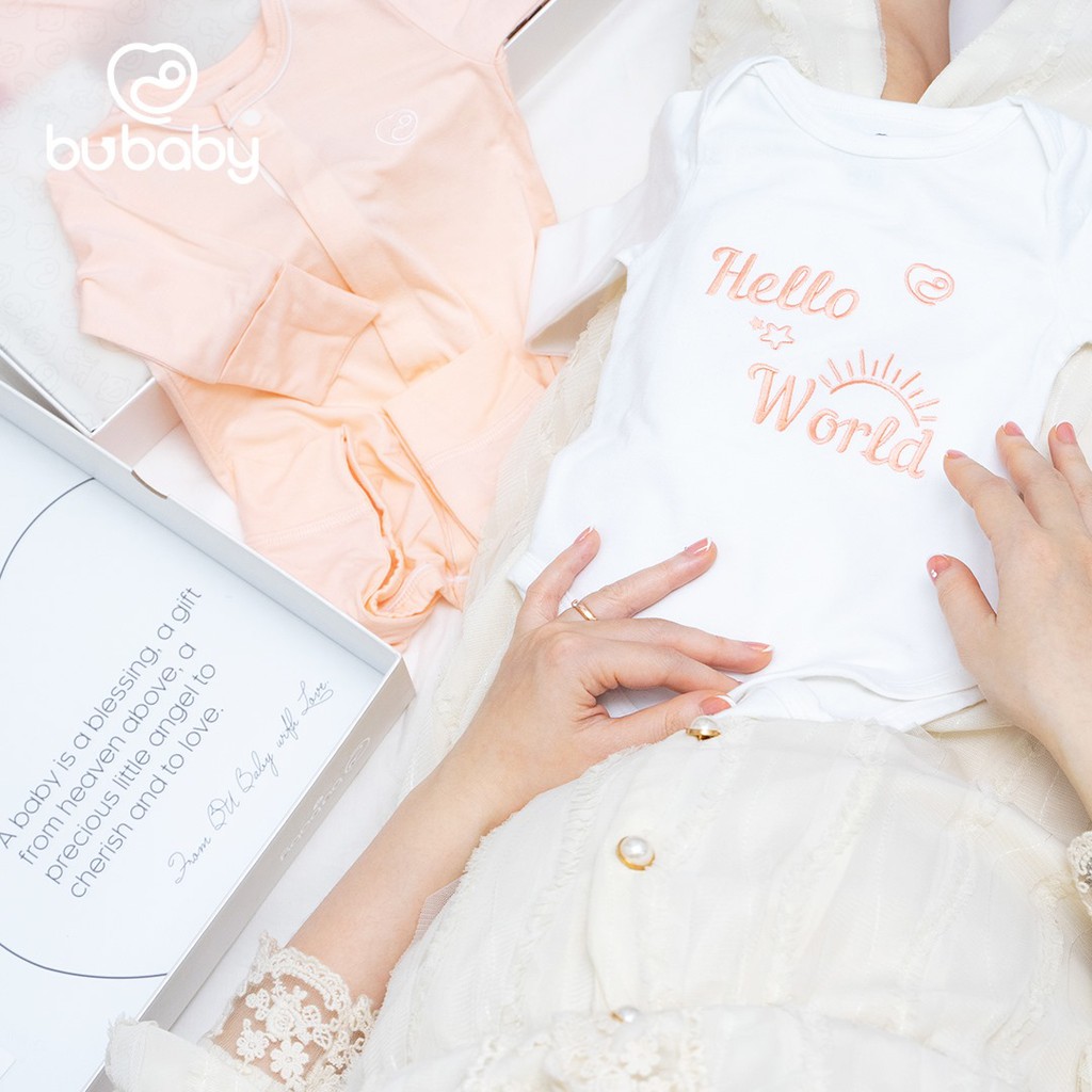 BU Baby - Set sơ sinh Bu Hello World - Sét quà sơ sinh Bu Premium Baby Gift Set