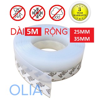 5 Mét -Cuộn Dây silicon ron gioăng dán viền cửa chống côn trùng tiện lợi OLIA
