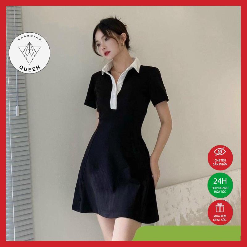 Váy polo, đầm polo body tay ngắn xinh yêu,  đi dự tiệc, đi chơi dạo phố sang chảnh -- CharmingQueen | BigBuy360 - bigbuy360.vn