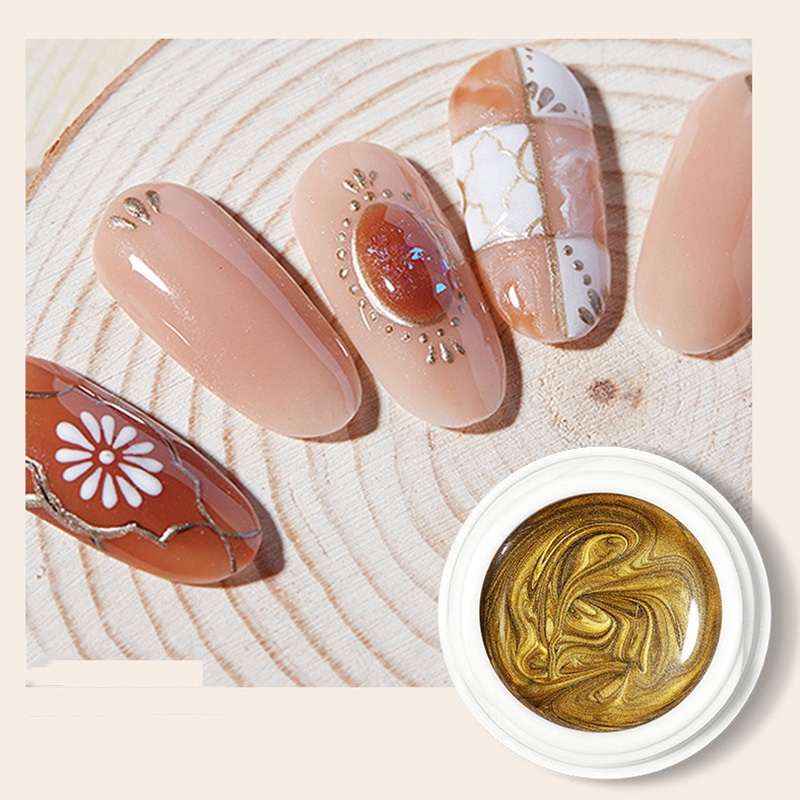 1 Lọ Gel Sơn Móng Tay Tạo Hiệu Ứng Kim Loại Tráng Gương Chống Nước DIY