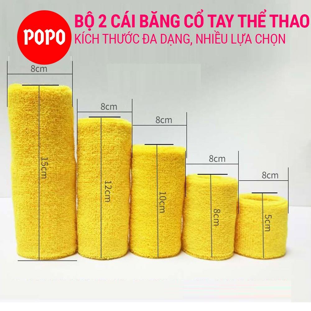 Băng cổ tay thể thao hiện đại cho nam(nữ) POPO (bộ 2 cái) thoáng khí thấm mồ hôi, mềm mại, bảo vệ cổ tay