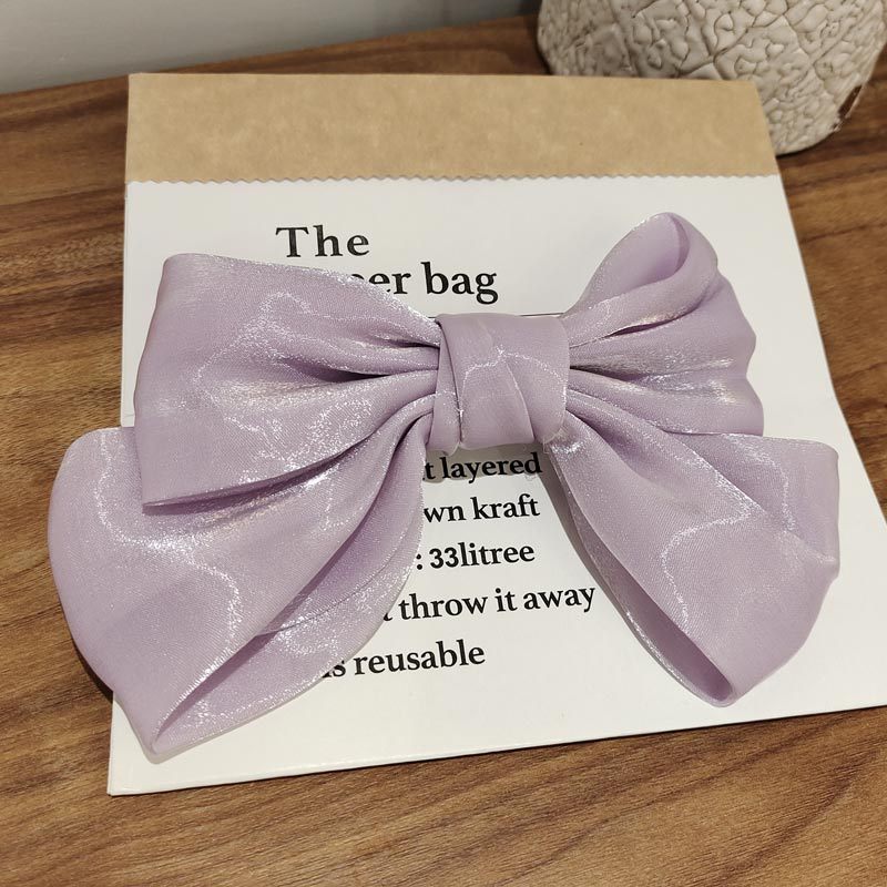 Kẹp Tóc Nơ Bản To Satin