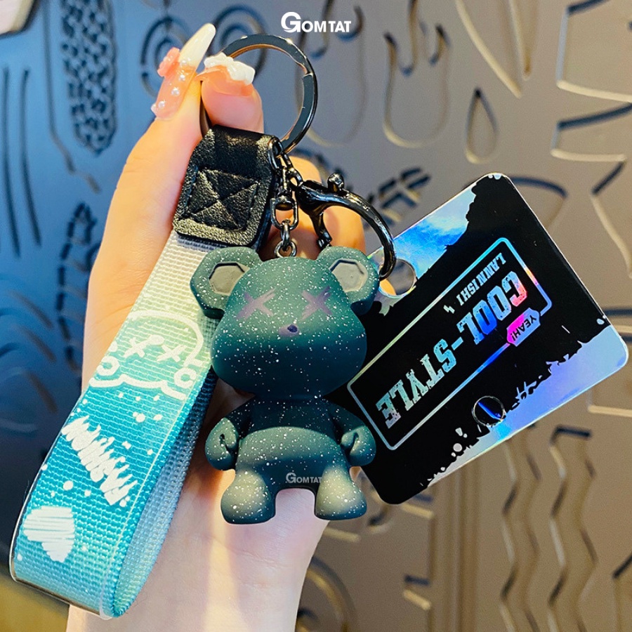 Móc Treo Chìa Khóa Thời Trang GOMTAT, Móc Khóa Hình Gấu Treo Trên Balo Túi Xách Siêu Dễ Thương - BEAR-KEY-002