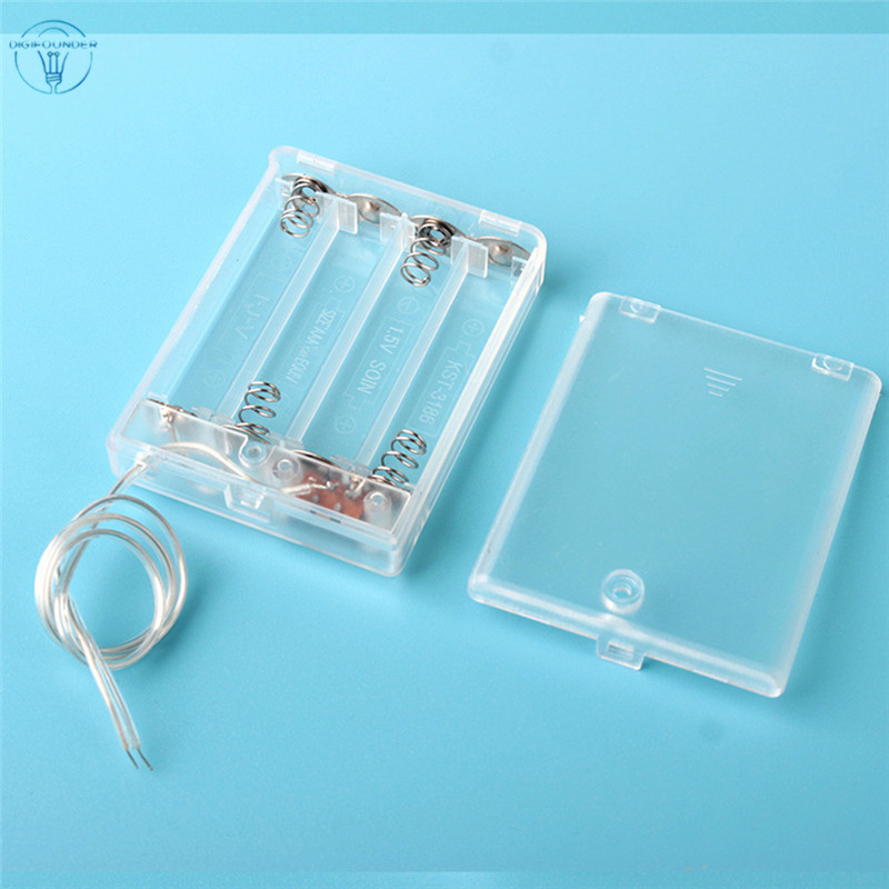 Hộp đựng pin 4 pin AA 4 ngăn có công tắc tiện lợi
