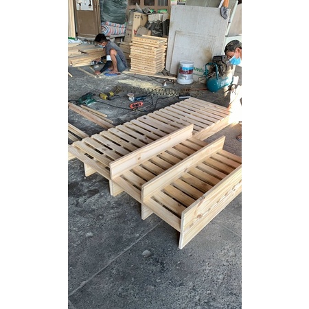 [Mã LIFEBKA5 giảm 10% tối đa 1 Triệu đơn 500k] GIƯỜNG PALLET CAO 12&amp;15CM GỖ THÔNG MỚI 100% GIÁ GỐC TẬN XƯỞNG