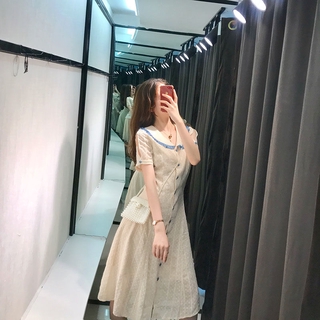 Đầm dài có cổ phong cách vintage thời trang cho nữ