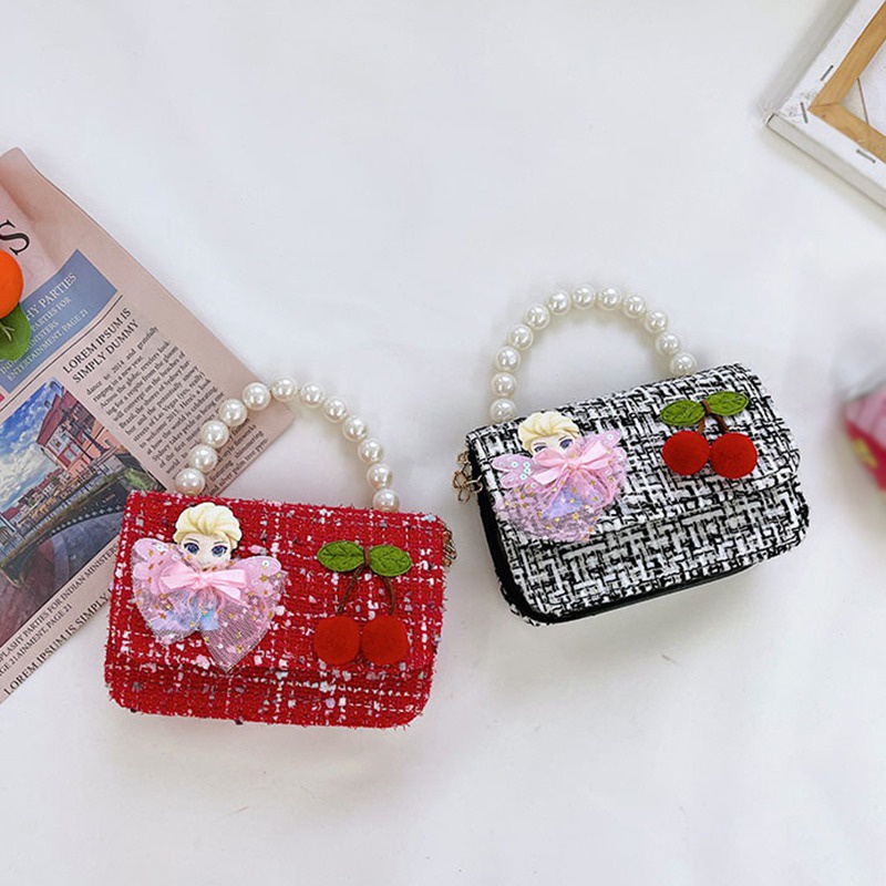 Túi Đeo Chéo Vai Hình Vuông Đính Nơ Dành Cho Bé Gái