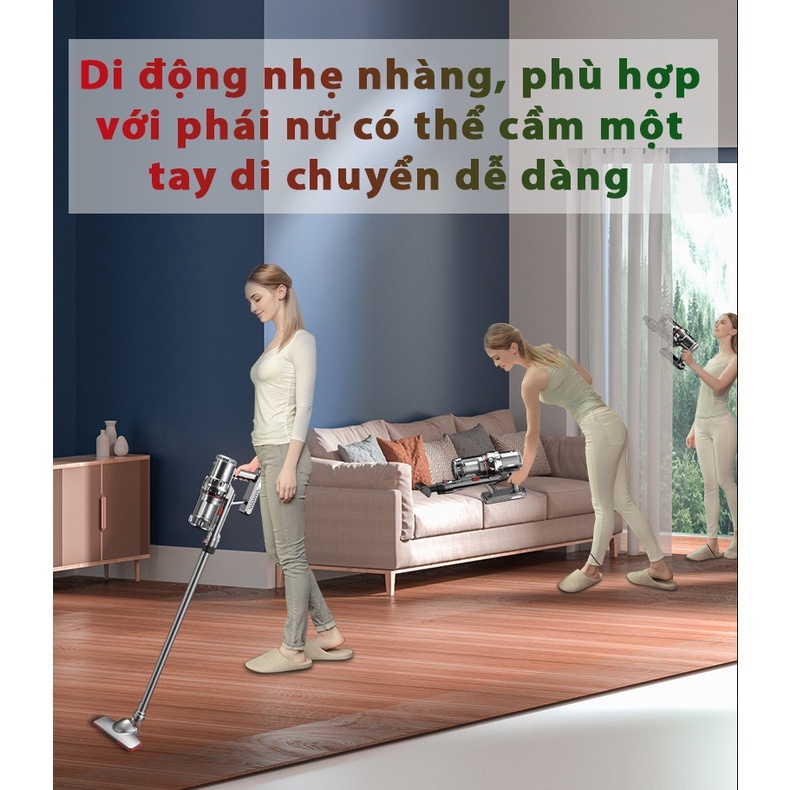 Máy hút bụi cầm tay không dây XIAOMI đa năng gia đình mini pin sạc hút giường đệm nệm sofa xe hơi lực hút mạnh