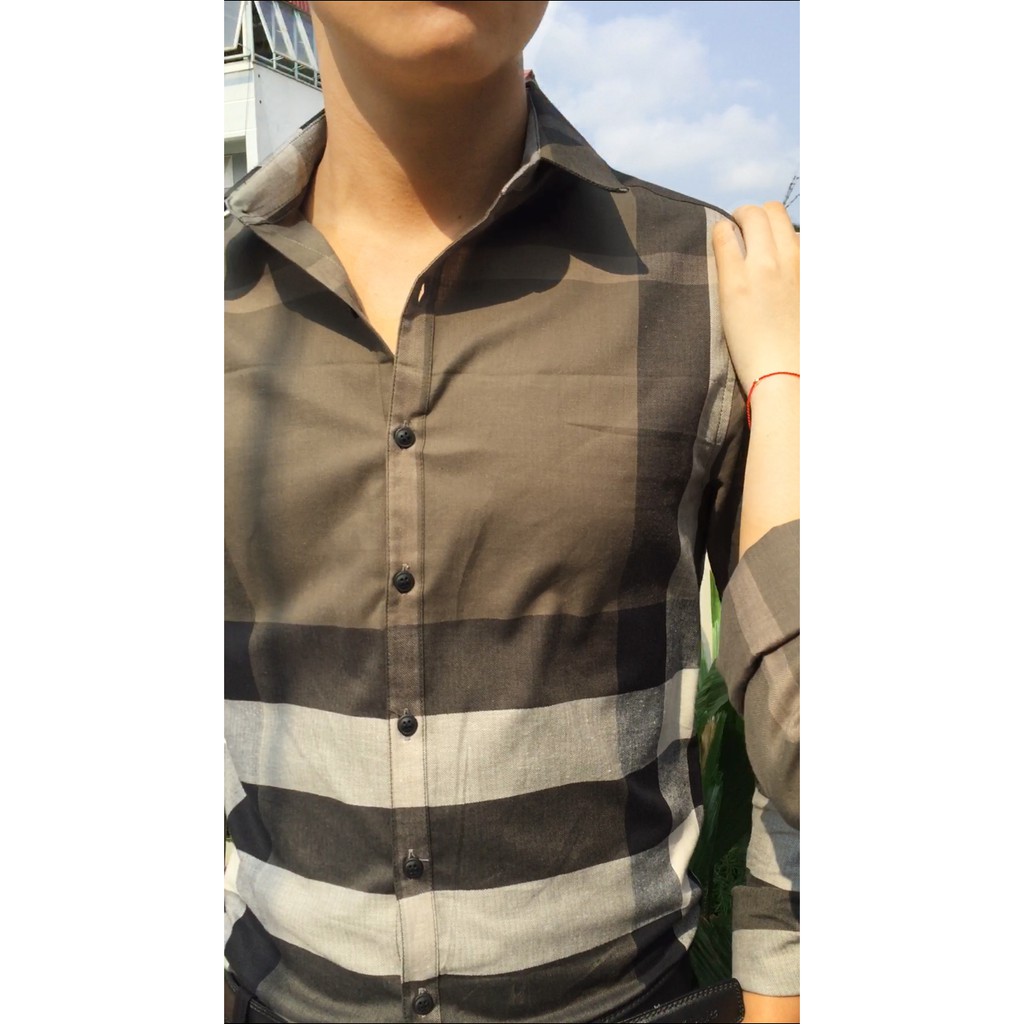Áo sơ mi cặp bbr nam body nữ dáng DÀI (có size )